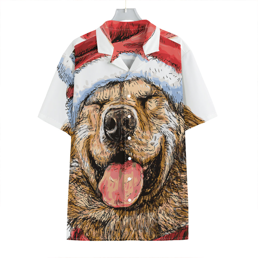 Santa Labrador Retriever Print Hawaiian Shirt