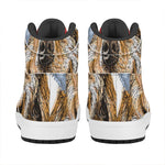 Santa Labrador Retriever Print High Top Leather Sneakers