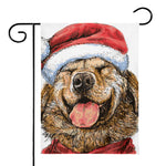 Santa Labrador Retriever Print House Flag