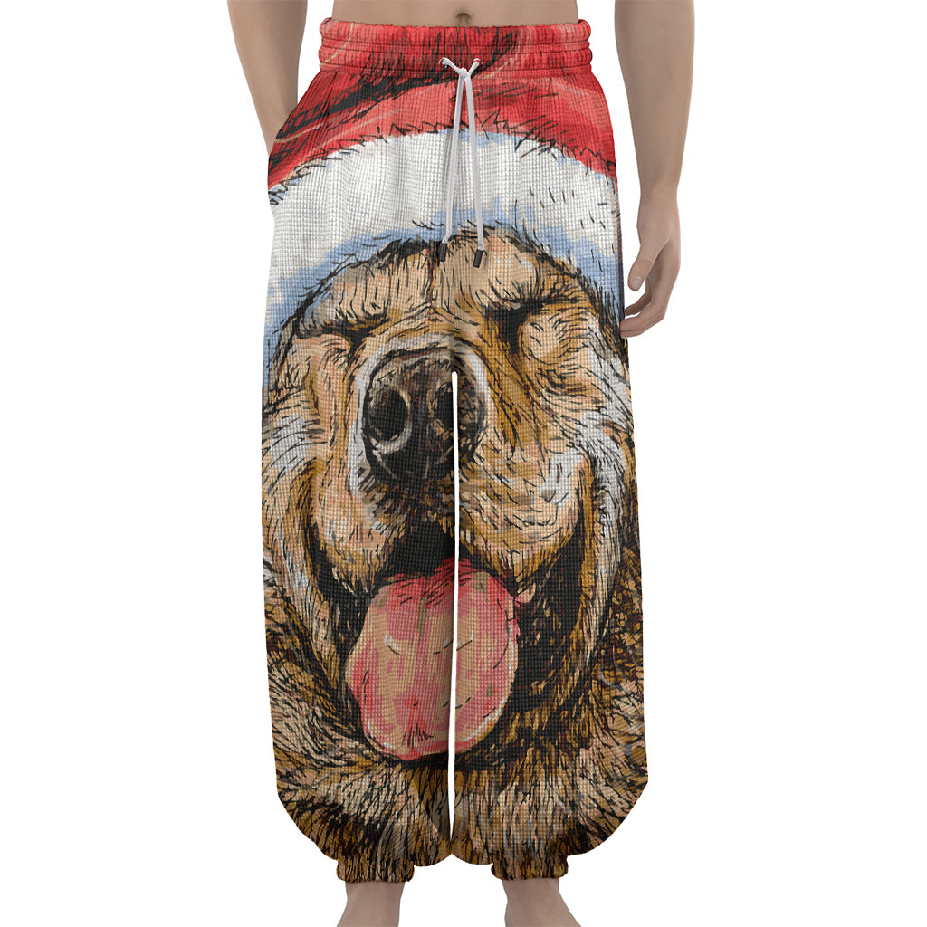 Santa Labrador Retriever Print Lantern Pants