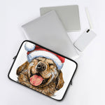 Santa Labrador Retriever Print Laptop Sleeve