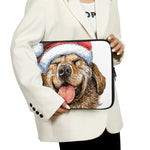 Santa Labrador Retriever Print Laptop Sleeve