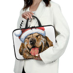 Santa Labrador Retriever Print Laptop Sleeve With Handle