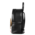 Santa Labrador Retriever Print Leather Backpack