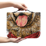 Santa Labrador Retriever Print Leather Bible Cover