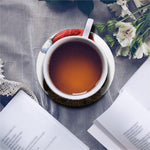 Santa Labrador Retriever Print Leather Coaster Set