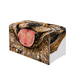 Santa Labrador Retriever Print Leather Tissue Box Cover