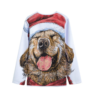 Santa Labrador Retriever Print Long Sleeve Short Coat