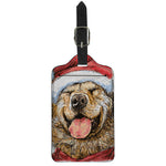 Santa Labrador Retriever Print Luggage Tag