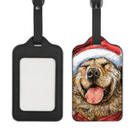 Santa Labrador Retriever Print Luggage Tag