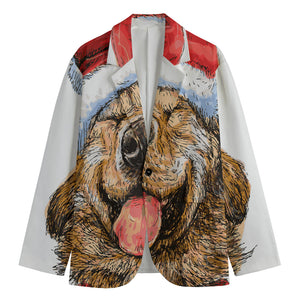 Santa Labrador Retriever Print Men's Blazer