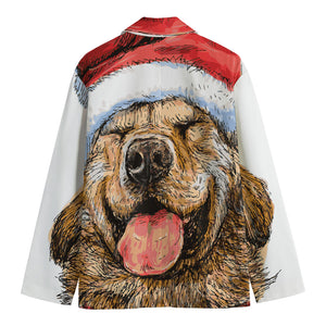 Santa Labrador Retriever Print Men's Blazer