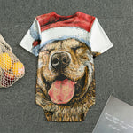 Santa Labrador Retriever Print Men's Bodysuit