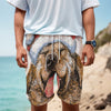 Santa Labrador Retriever Print Men's Cargo Shorts