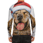 Santa Labrador Retriever Print Men's Long Sleeve Rash Guard