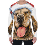 Santa Labrador Retriever Print Men's Long Sleeve T-Shirt