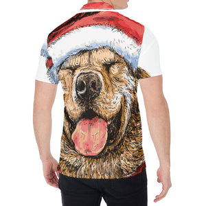 Santa Labrador Retriever Print Men's Shirt