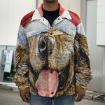 Santa Labrador Retriever Print Men's Shirt Jacket