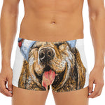 Santa Labrador Retriever Print Men's Short Boxer Briefs