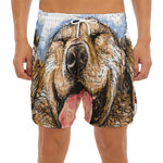 Santa Labrador Retriever Print Men's Split Running Shorts