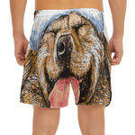 Santa Labrador Retriever Print Men's Split Running Shorts