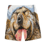 Santa Labrador Retriever Print Men's Sports Shorts