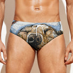 Santa Labrador Retriever Print Men's Swim Briefs