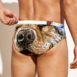 Santa Labrador Retriever Print Men's Swim Briefs