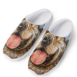Santa Labrador Retriever Print Mesh Casual Shoes