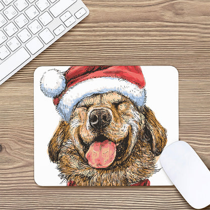 Santa Labrador Retriever Print Mouse Pad