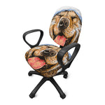 Santa Labrador Retriever Print Office Chair Cover
