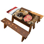 Santa Labrador Retriever Print Picnic Table Cover