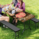 Santa Labrador Retriever Print Picnic Table Cover