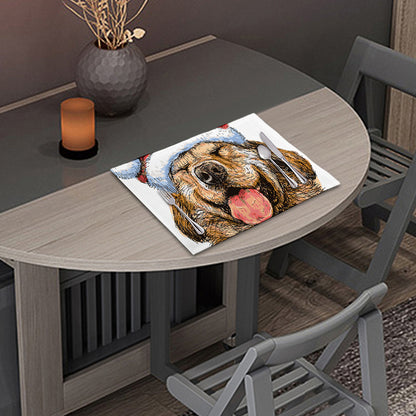 Santa Labrador Retriever Print Placemat