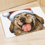 Santa Labrador Retriever Print Polyester Doormat
