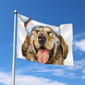 Santa Labrador Retriever Print Polyester Flag