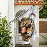 Santa Labrador Retriever Print Polyester Flag