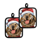 Santa Labrador Retriever Print Pot Holders