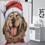 Santa Labrador Retriever Print Premium Shower Curtain