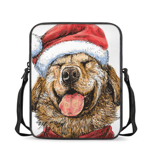 Santa Labrador Retriever Print Rectangular Crossbody Bag