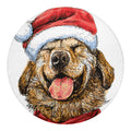 Santa Labrador Retriever Print Round Blanket