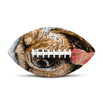 Santa Labrador Retriever Print Rugby Ball