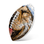 Santa Labrador Retriever Print Rugby Ball