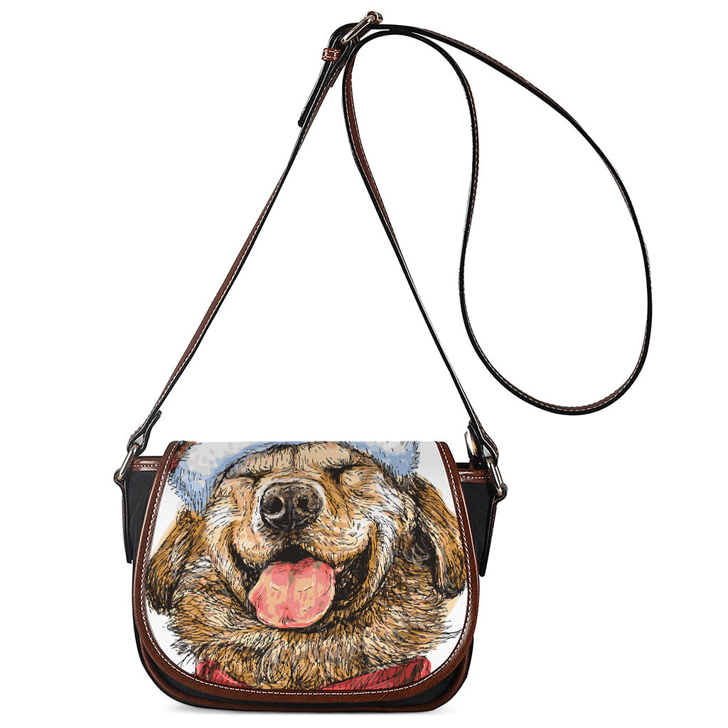 Santa Labrador Retriever Print Saddle Bag