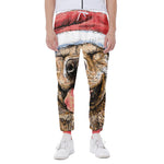 Santa Labrador Retriever Print Scuba Joggers
