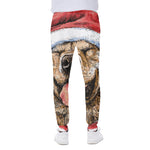 Santa Labrador Retriever Print Scuba Joggers