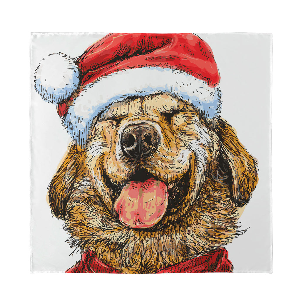 Santa Labrador Retriever Print Silk Bandana