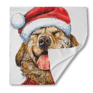 Santa Labrador Retriever Print Silk Bandana