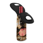 Santa Labrador Retriever Print Single Neoprene Wine Tote