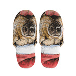 Santa Labrador Retriever Print Slippers